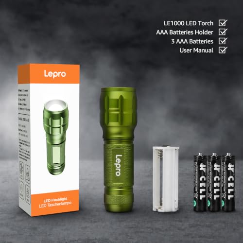 LED Flashlight Waterproof Focus Adjustable Handheld Torch - High Lumens Portable Light
