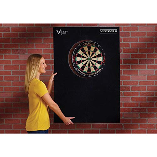 Viper Defender III Dartboard Wall Protector Black - Fits 17.75" & 18" Bristle Dartboards