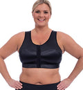 ENELL Women's Full Coverage High Impact Sports Bra Black Size 2 - Athletic Support