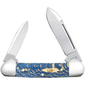 Case XX Baby Butterbean Pocket Knife - Blue Sycamore Wood, 2.75" Closed