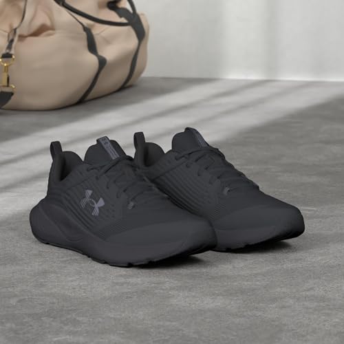 Men's Charged Commit Trainer 4 Shoes - Black 12.5, Lightweight, Supportive