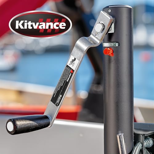 Durtschi 2000LBS Boat Trailer Jack with 8-inch Dual Wheels, Ergonomic Handle, Fits 2.4-5.5 inch Tongues