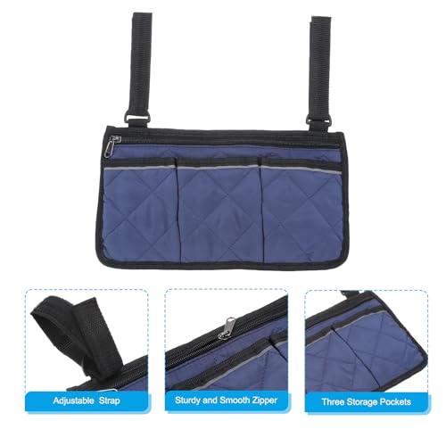 PATIKIL Teal Blue Waterproof Beach Chair Armrest Organizer with 4 Pockets
