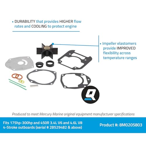 Water Pump Repair Kit for Mercury Outboards - Fits 175-300hp 4-Stroke Models