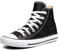 Unisex Leather High Top Sneakers - Chuck Taylor All Star, Black, 12 Women/10 Men