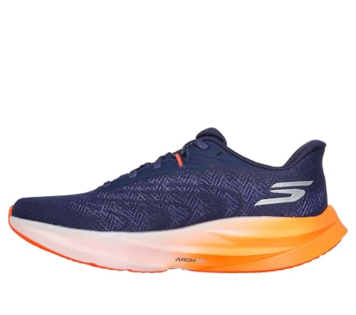 Men's Skechers Aero Spark Running Shoes - Navy Orange 10.5
