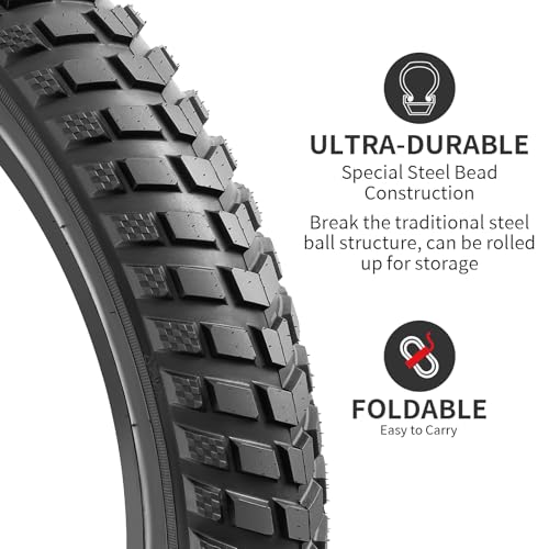 Heavy Duty 20x3.0 & 20x4.0 E-Bike Tires - All-Terrain Mountain Bike Tires