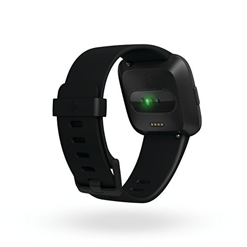 Fitbit Versa Smart Watch Black Aluminum One Size Fitness Tracker with Bands