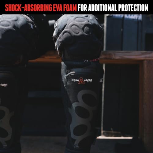 Triple Eight Exoskin Shin and Whip Guard Pads Black Large - BMX & Mountain Biking Safety