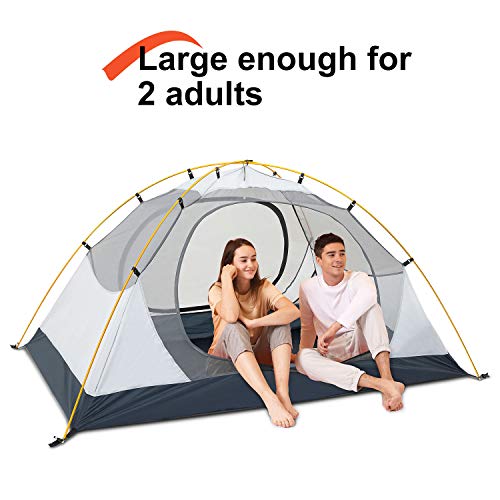 2-Person Lightweight Camping Tent - Waterproof Backpacking Shelter