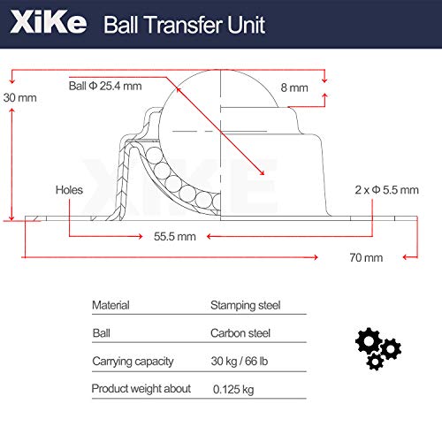 1-Inch Ball Transfer Bearings with Chrome Steel Swivel Rollers for Conveyor and Material Handling