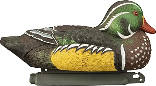 Waterfowl Decoys Set - Realistic Wood Duck Floater 6-Pack for Hunting