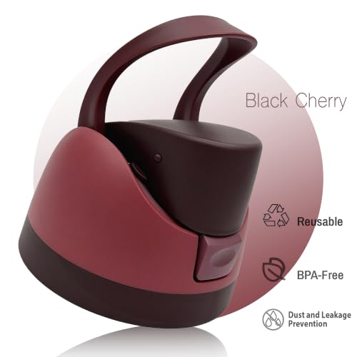 Replacement Lid for Owala FreeSip Water Bottles 16/24/32/40oz Stainless Steel & 25oz Tritan - Black Cherry
