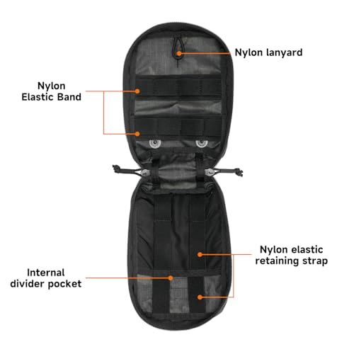 Tactical First Aid Pouch MOLLE IFAK Tool Bag Multicam Black