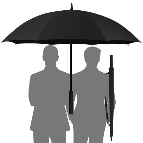 TOPSAIL Fast Drying Heavy Duty Windproof Large Umbrella for Rain & Sun, Big Automatic Open Golf Umbrellas Wind Resistant, 57 Inch Extra Large Oversized Stick Umbrella for 2 Persons-Black