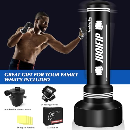 YORWHIN 70-Inch Freestanding Heavy Punching Bag Set with Gloves & Pump