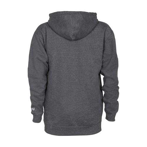 Heavyweight Cotton-Poly Hoodie with Logo - Charcoal Large