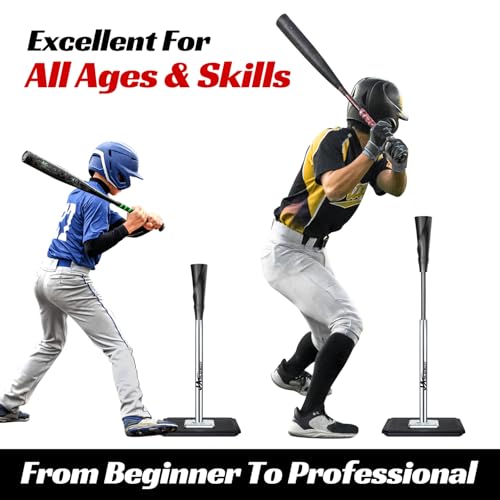 Portable Batting Tee for Baseball Softball 25-37 Inch Height Adjustable Training Equipment