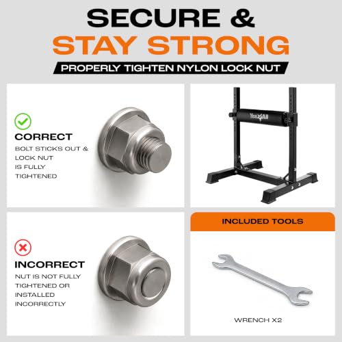 Yes4All Bulgarian Split Squat Stand - Adjustable Height, Black, Single Leg Roller