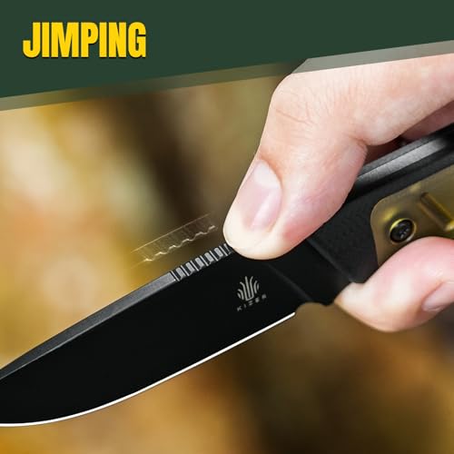 Kizer Smolt Fixed Blade Knife with Sheath - D2 Steel, Micarta & PEI Handle, 2.93" Drop Point