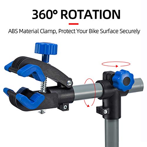 Adjustable Bicycle Repair Stand with Tool Tray for Home & Bike Maintenance