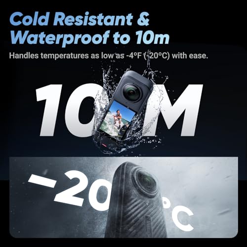 Insta360 X4 Waterproof 8K 360 Action Camera Bundle - No Micro SD Card