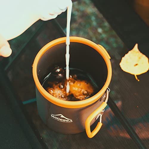 Lightweight Collapsible Travel Coffee Mug with Handle for Hiking Camping