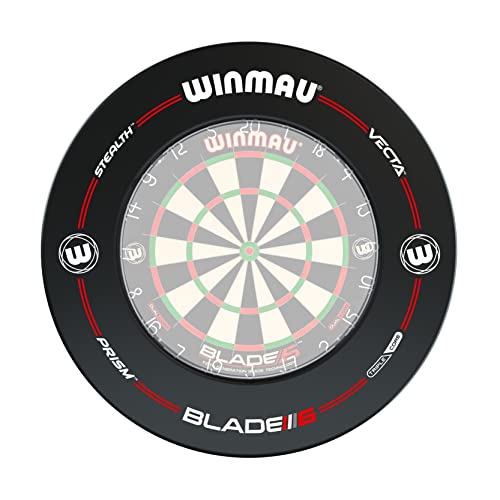 Winmau Pro-Line Dartboard Surround - Black, Fits All Bristle Dartboards, Wall Protection