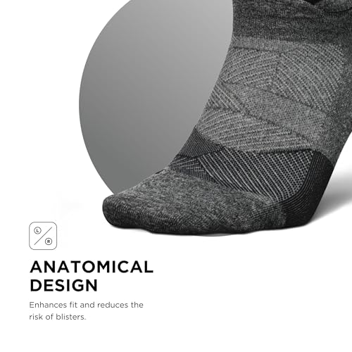 Feetures Elite Ultra Light No Show Tab Ankle Sock Large Gray 1 Pack