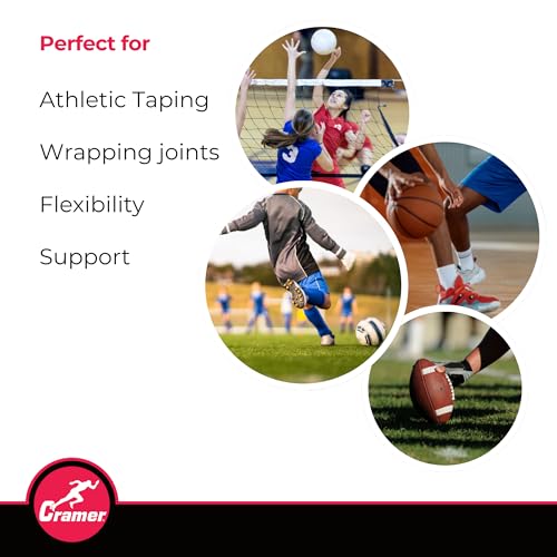 Cramer Black Athletic Pre-Wrap Tape 2.75 x 21 Yards for Sports Taping & Support