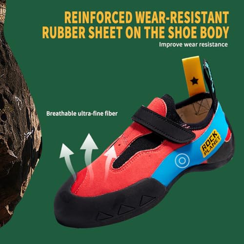 Men's Climbing Shoes Lightweight Anti-Slip Indoor Outdoor Rock Climbing Gym Training