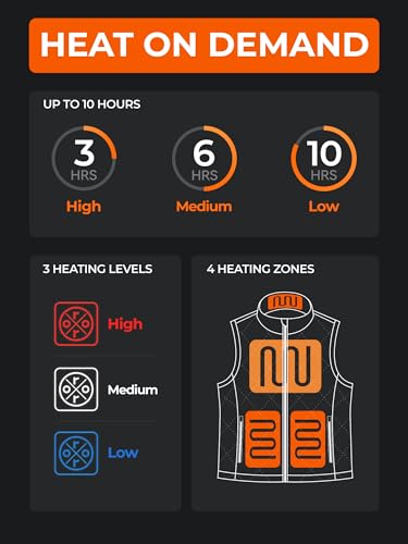 ORORO Women's Quilted Lightweight Heated Vest with Battery - Medium Black