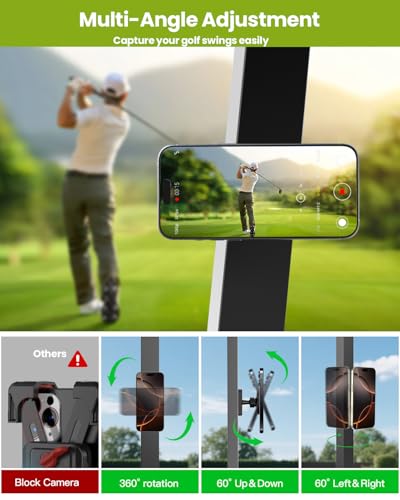 GiantHope American Flag Magnetic Golf Cart Phone Holder - US Flag Golf Accessories for Men Dad - Variation of THIS listing