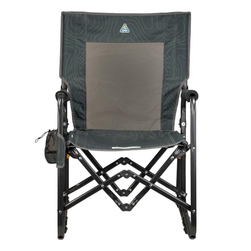 GCI Outdoor Stowaway Rocker - Hunter Topo Portable Outdoor Rocking Chair