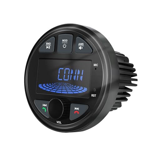 LEXXSON 3-Inch Waterproof Marine Bluetooth Radio with FM/AM/USB for Boats & Vehicles
