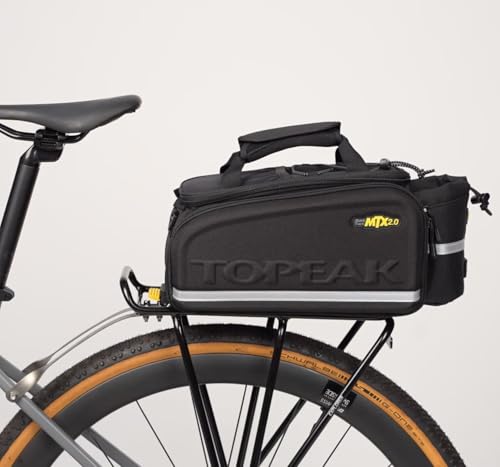 Topeak MTX TrunkBag - Rear Bicycle Bag with Fixed Top, Spacious Storage, Easy Mounting - No Panniers, MTX 2.0