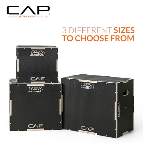Non-Slip 24x20x16 Inch Plyometric Box - 3-in-1 Adjustable Height for Home Gym