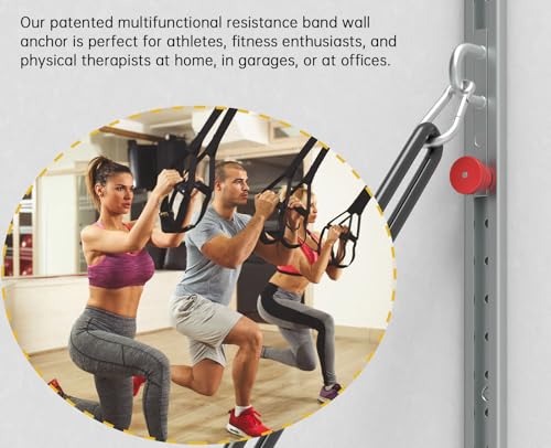 80-Inch Adjustable Resistance Band Wall Anchor V2 for Home Gym & Suspension Training