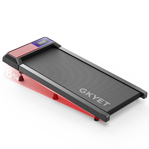 Gkyet AF Red Walking Treadmill Pad with 8% Incline for Home Office - Quiet, Adjustable Speed