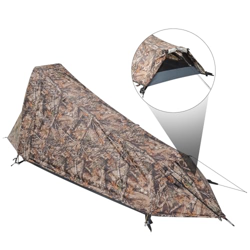 GEERTOP Camouflage Ultralight Solo Bivy Tent for Camping & Backpacking