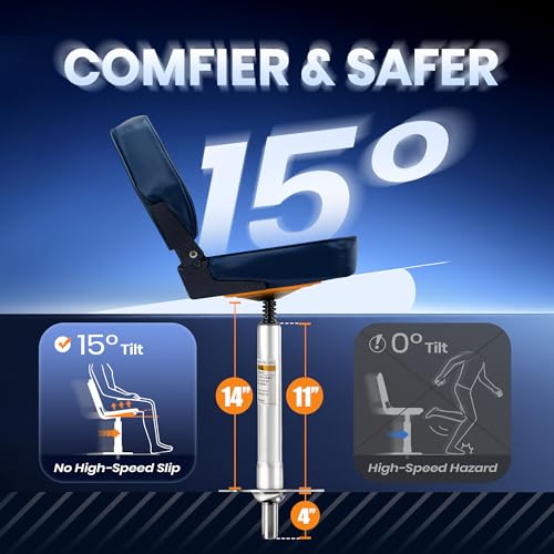 Marine Boat Seat Pedestal Base Mount Kit 14" Locking Swivel Post for Pontoon & Fishing Boats
