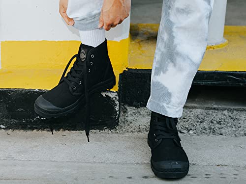 Palladium Men's Pampa Hi Vegan Canvas Lace-Up Boots - Black / 10.5