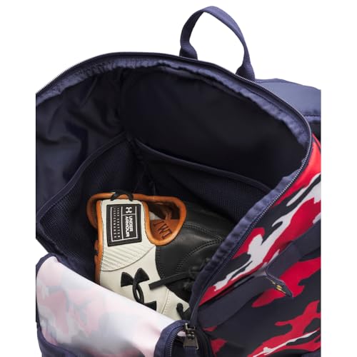 Unisex Baseball Backpack with Water-Resistant Tech - Midnight Navy / Metallic Gold, OSFA