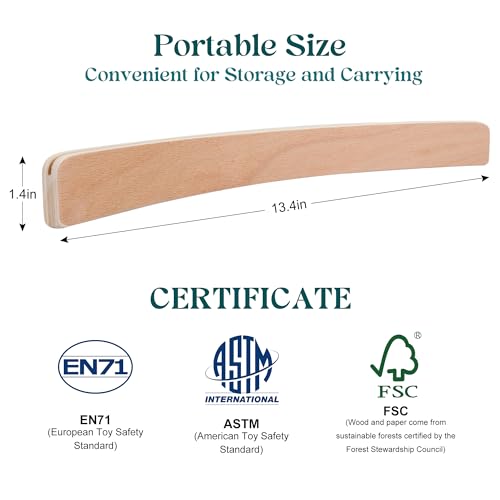 Playing Card Holders Set of 4 - Wooden Curved Card Deck Racks for Kids Adults Seniors - Standard One Slot