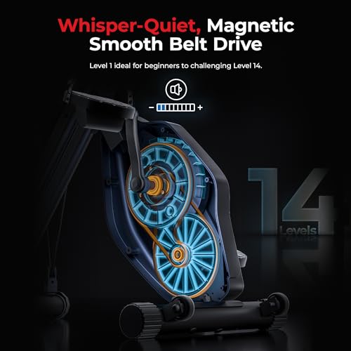 Sunny Health & Fitness Foldable Magnetic X-Bike Grey - Compact Upright Exercise Bike
