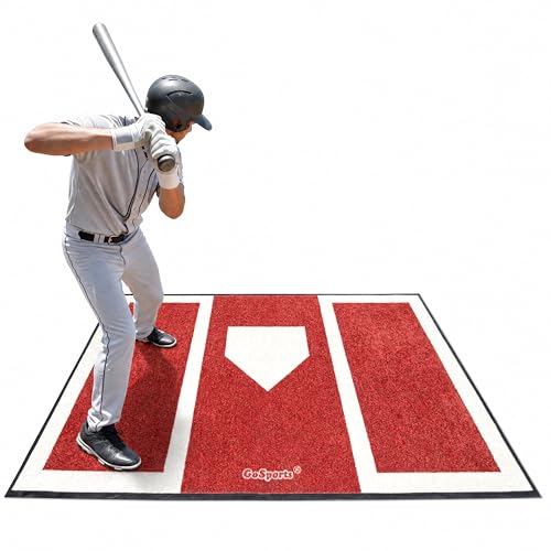 6x4 ft Baseball & Softball Hitting Mat for Batting Practice - Dual-Sided Training Aid