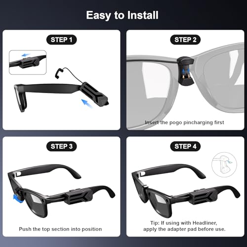 YARENKA 2 Pack Wearable Battery Pack for Meta Ray-Ban Smart Glasses Skyler & Wayfarer (Gen 1 & 2) - Ultra-Light Portable Power Bank