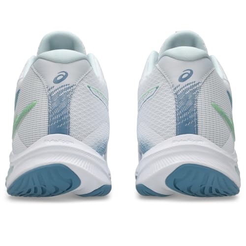 ASICS Men's Netburner Ballistic FlyteFoam Mid Top 4 Volleyball Shoes - White/Saba Blue
