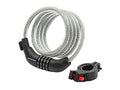 Bike Cable Lock 6 ft x 12 mm Combination Steel Security Lock - Black & Silver (Level 3) with Vinyl Cover & Carrying Bracket
