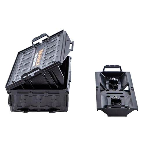 Kayak Track Mount Storage Box with Spring-Loaded Lid and Quick Release Base